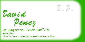david pencz business card